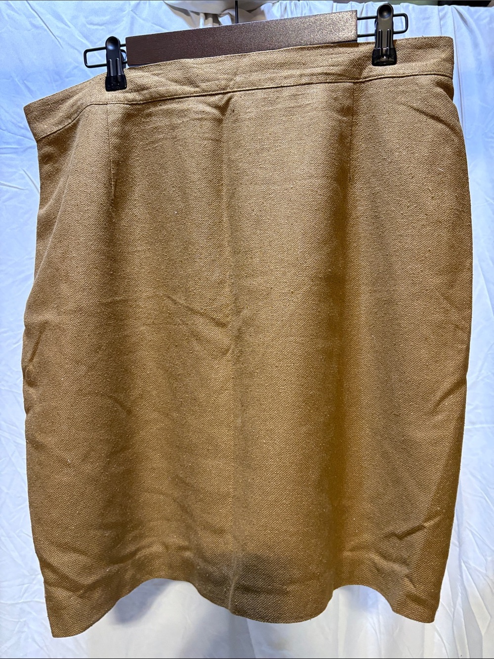 Classic Tan Pencil Skirt — Streamlined Workwear